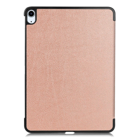EIDERWOOD iPad Air 11-10.9" (2026-2020) Litchi Tri-Fold Læder Cover - Rose Gold