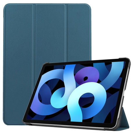 EIDERWOOD iPad Air 11-10.9" (2026-2020) Litchi Tri-Fold Læder Cover - Grøn