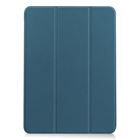 EIDERWOOD iPad Air 11-10.9" (2026-2020) Litchi Tri-Fold Læder Cover - Grøn