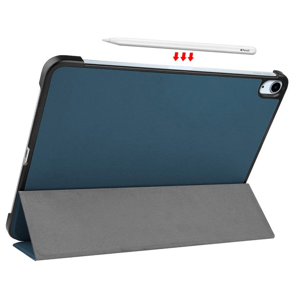 EIDERWOOD iPad Air 11-10.9" (2026-2020) Litchi Tri-Fold Læder Cover - Grøn