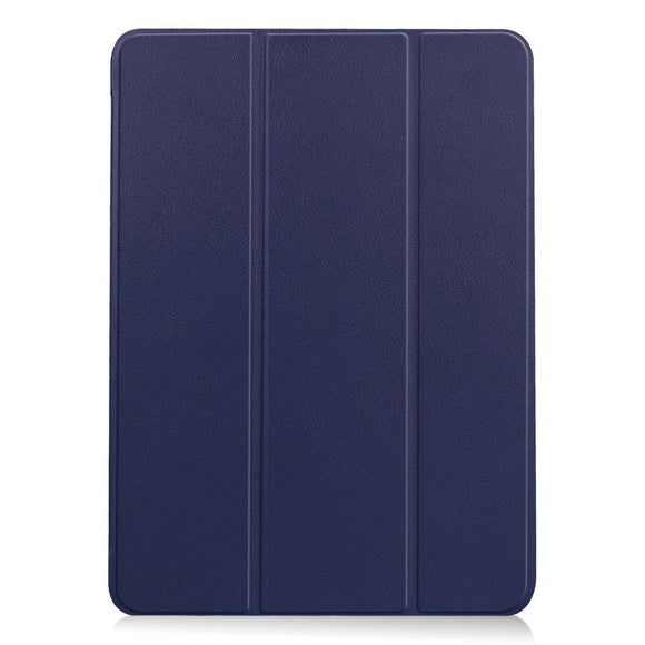 EIDERWOOD iPad Air 11-10.9" (2026-2020) Litchi Tri-Fold Læder Cover - Mørkeblå