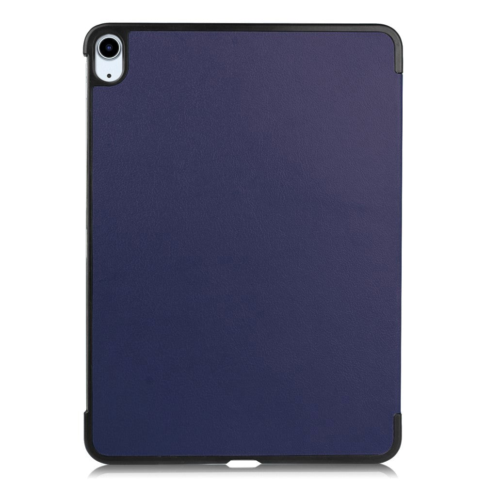 EIDERWOOD iPad Air 11-10.9" (2026-2020) Litchi Tri-Fold Læder Cover - Mørkeblå