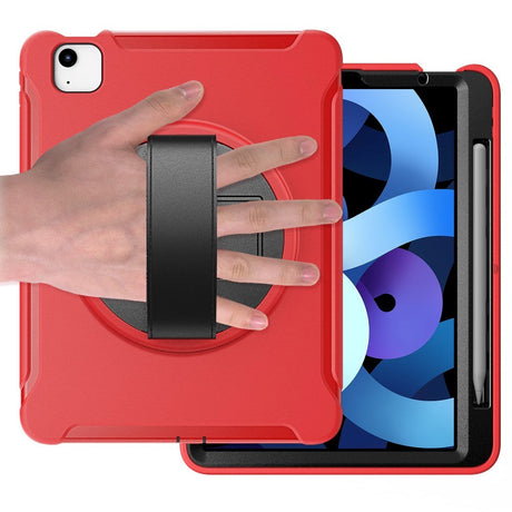 iPad Air (2022 / 2020) Håndværker Cover m. Håndholder & Apple Pencil Holder - Rød