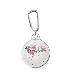 AirTag Plastik Cover m. Karabinhage - Kirsebærtræ