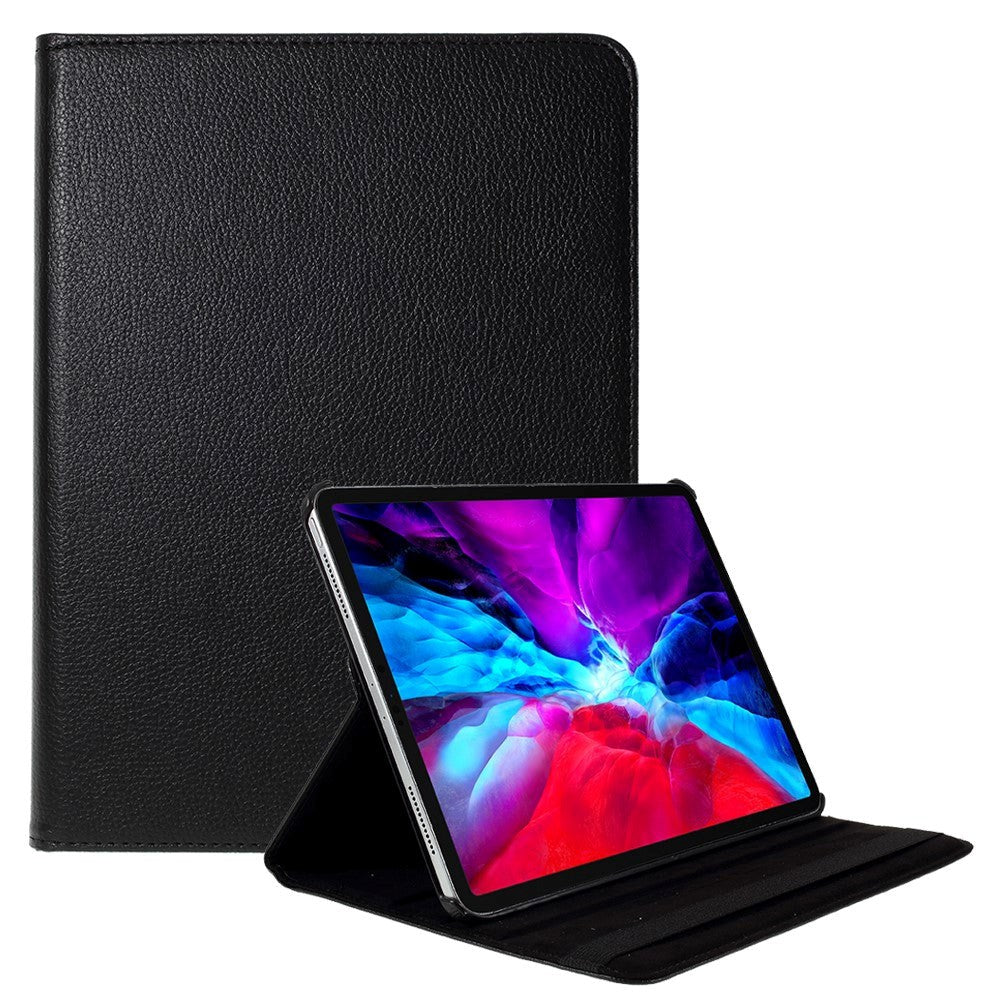 iPad Pro 12.9" (2022 / 2021 / 2020 / 2018) Læder Cover m. 360 Graders Standerfunktion - Sort