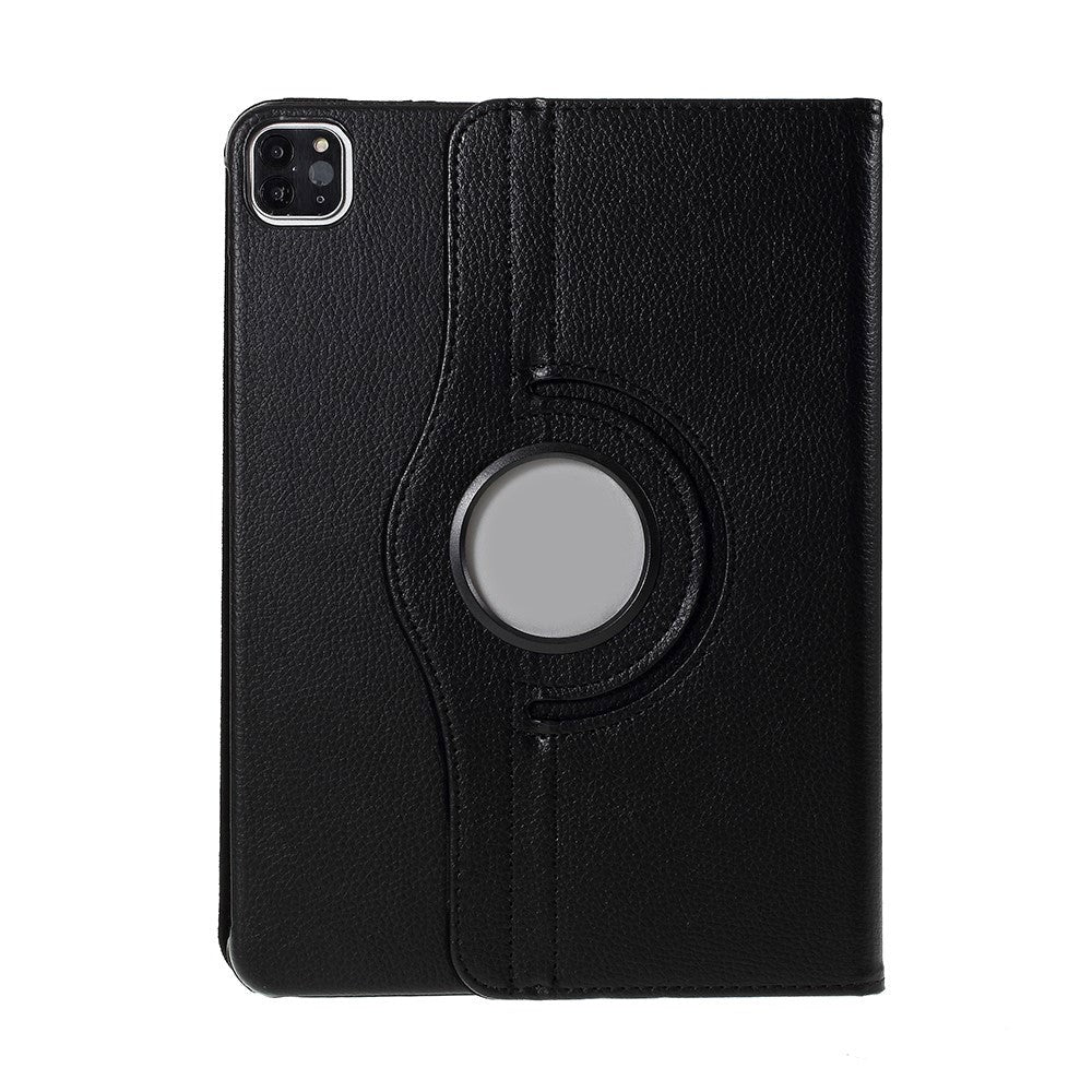 iPad Pro 12.9" (2022 / 2021 / 2020 / 2018) Læder Cover m. 360 Graders Standerfunktion - Sort