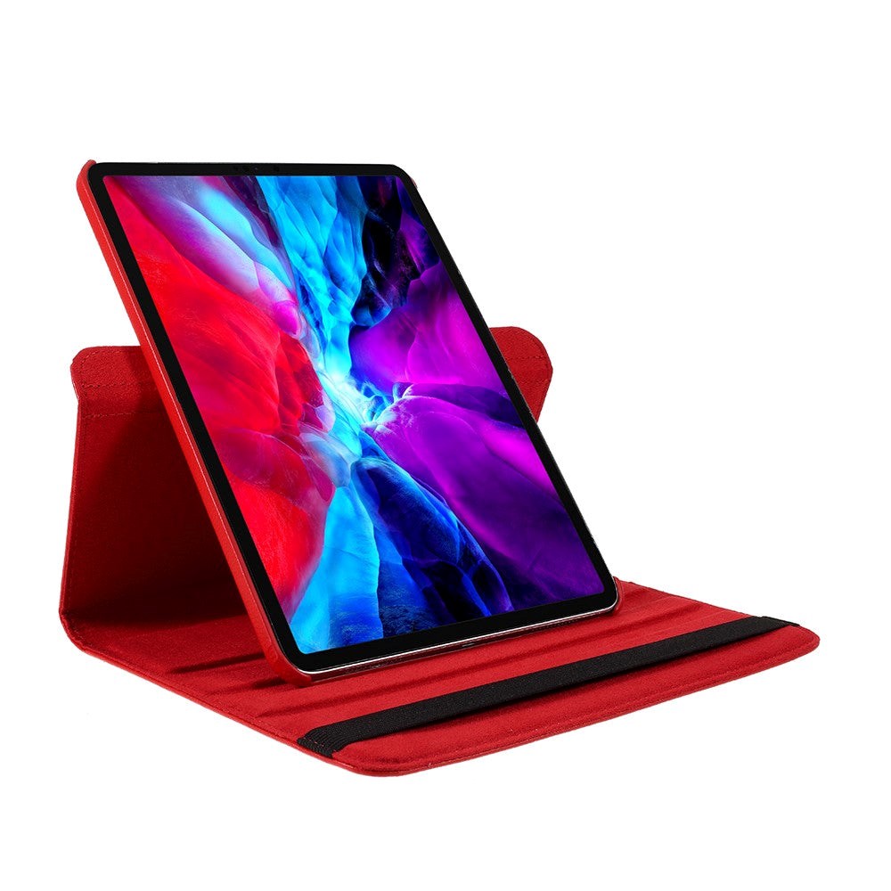 iPad Pro 12.9" (2022 / 2021 / 2020 / 2018) Læder Cover m. 360 Graders Standerfunktion - Rød