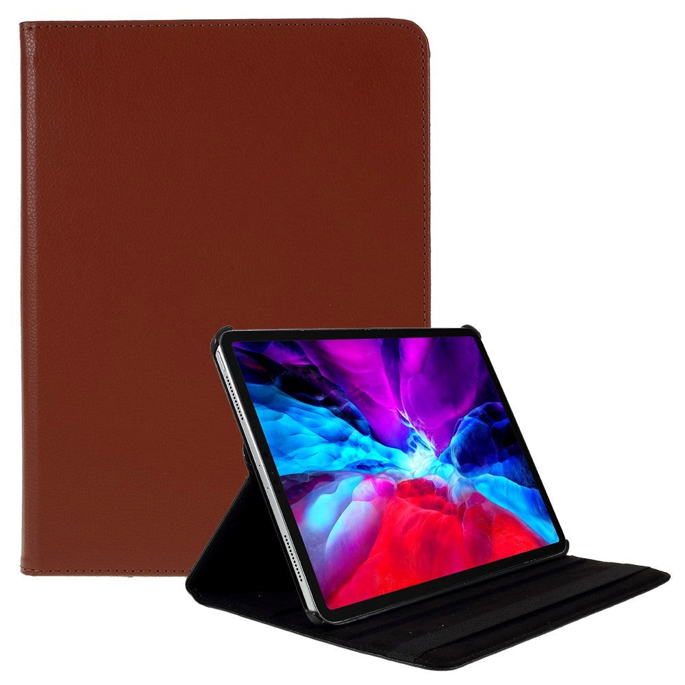 iPad Pro 12.9" (2022 / 2021 / 2020 / 2018) Læder Cover m. 360 Graders Standerfunktion - Brun