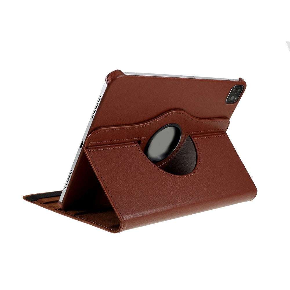 iPad Pro 12.9" (2022 / 2021 / 2020 / 2018) Læder Cover m. 360 Graders Standerfunktion - Brun