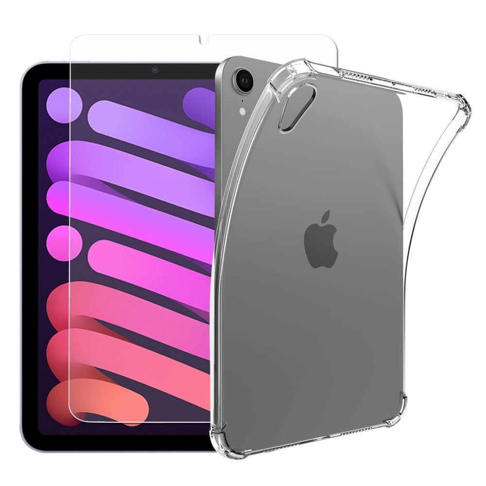 iPad Mini (2024 / 2021) Fleksibelt TPU Plast m. Skærmbeskyttelse - Gennemsigtig