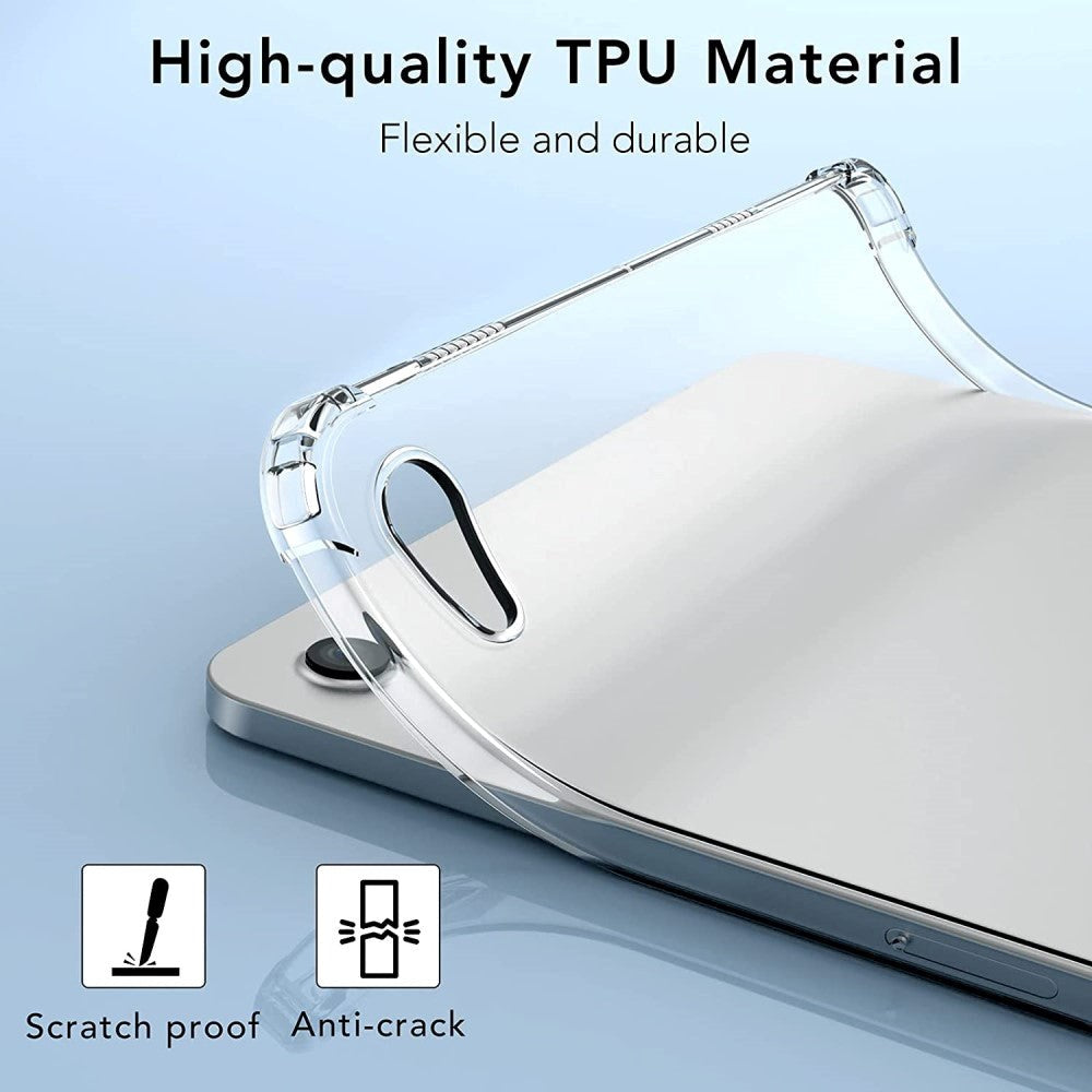 iPad Mini (2024 / 2021) Fleksibelt TPU Plast m. Skærmbeskyttelse - Gennemsigtig