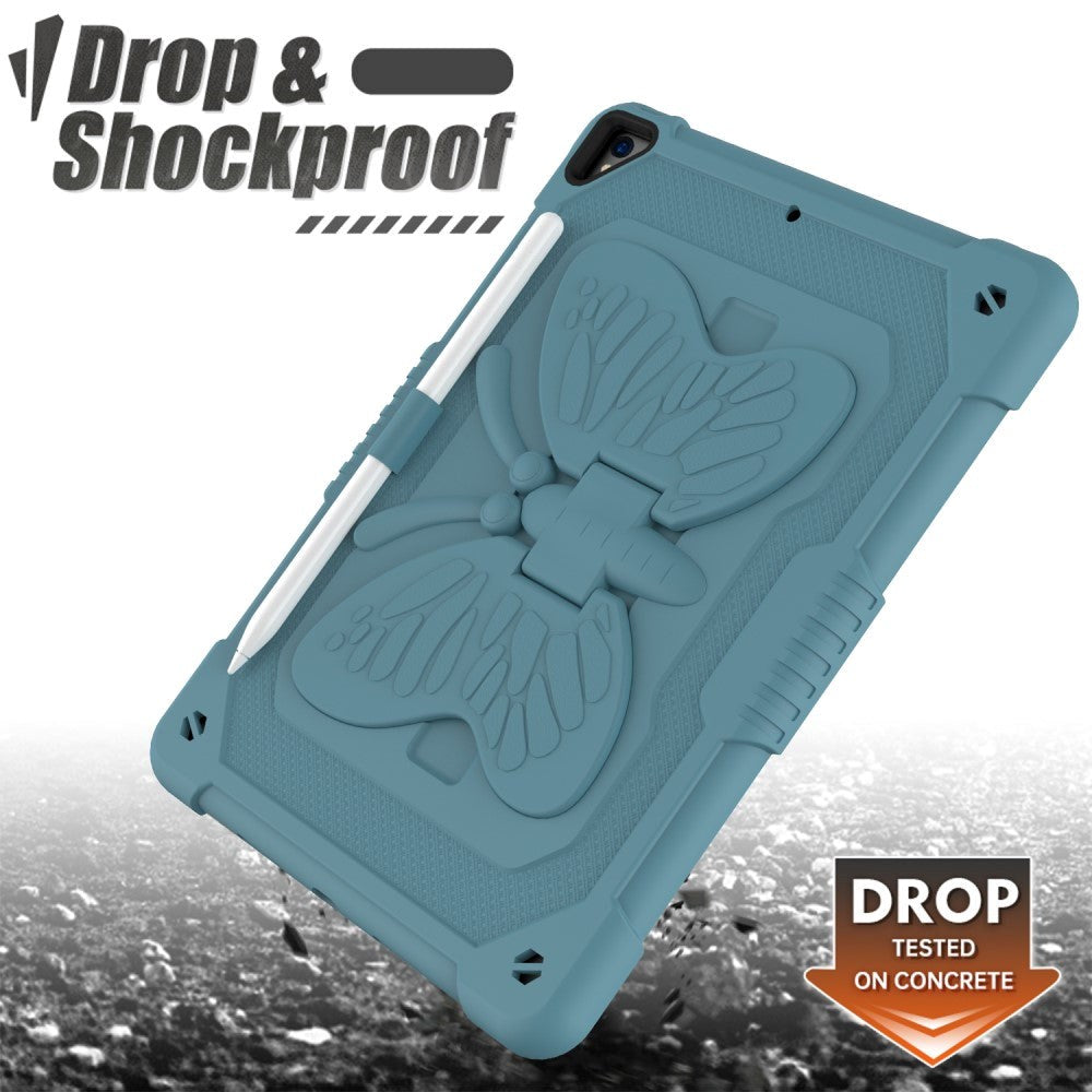 iPad 10.2" (2021/ 2020 / 2019) Børne cover - Butterfly Kickstand Cover - Mørkegrøn