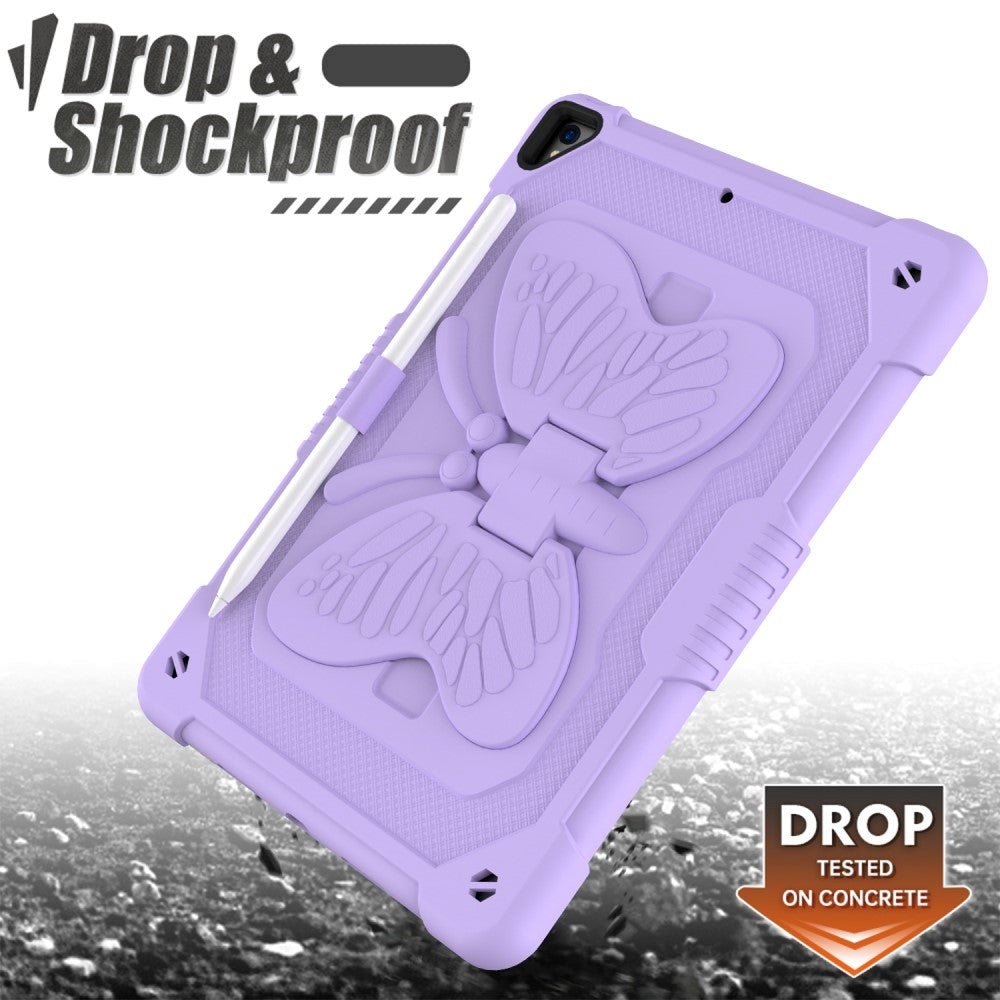iPad 10.2" (2021 / 2020 / 2019) Børne cover - Butterfly Kickstand Cover - Lilla
