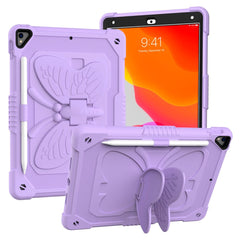 iPad 10.2" (2021 / 2020 / 2019) Børne cover - Butterfly Kickstand Cover - Lilla