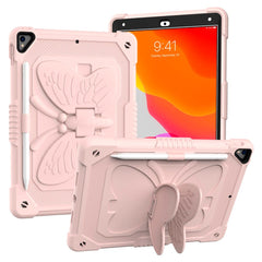 iPad 10.2" (2021 / 2020 / 2019) Børne cover - Butterfly Kickstand Cover - Lyserød