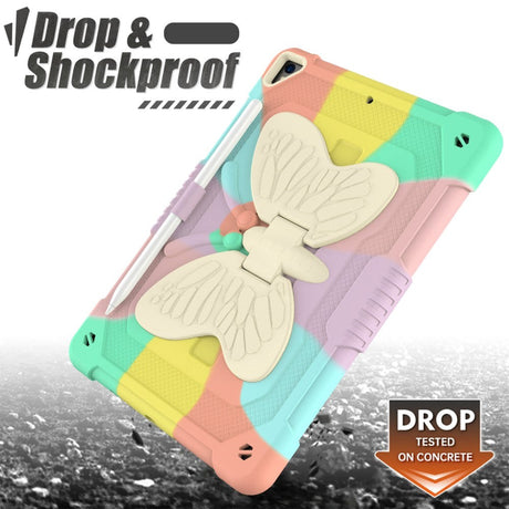 iPad 10.2" (2021 / 2020 / 2019) Børne cover - Butterfly Kickstand Cover - Regnbue V3
