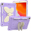 iPad 10.2" (2021 / 2020 / 2019) Børne cover - Butterfly Kickstand Cover - Lilla & Grå