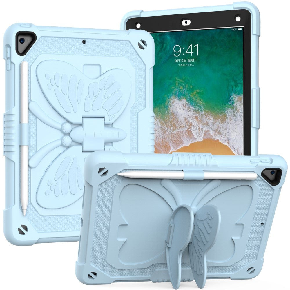iPad (2018) / iPad (2017) / iPad Air 2 Børne Cover - Butterfly Kickstand Cover - Blå