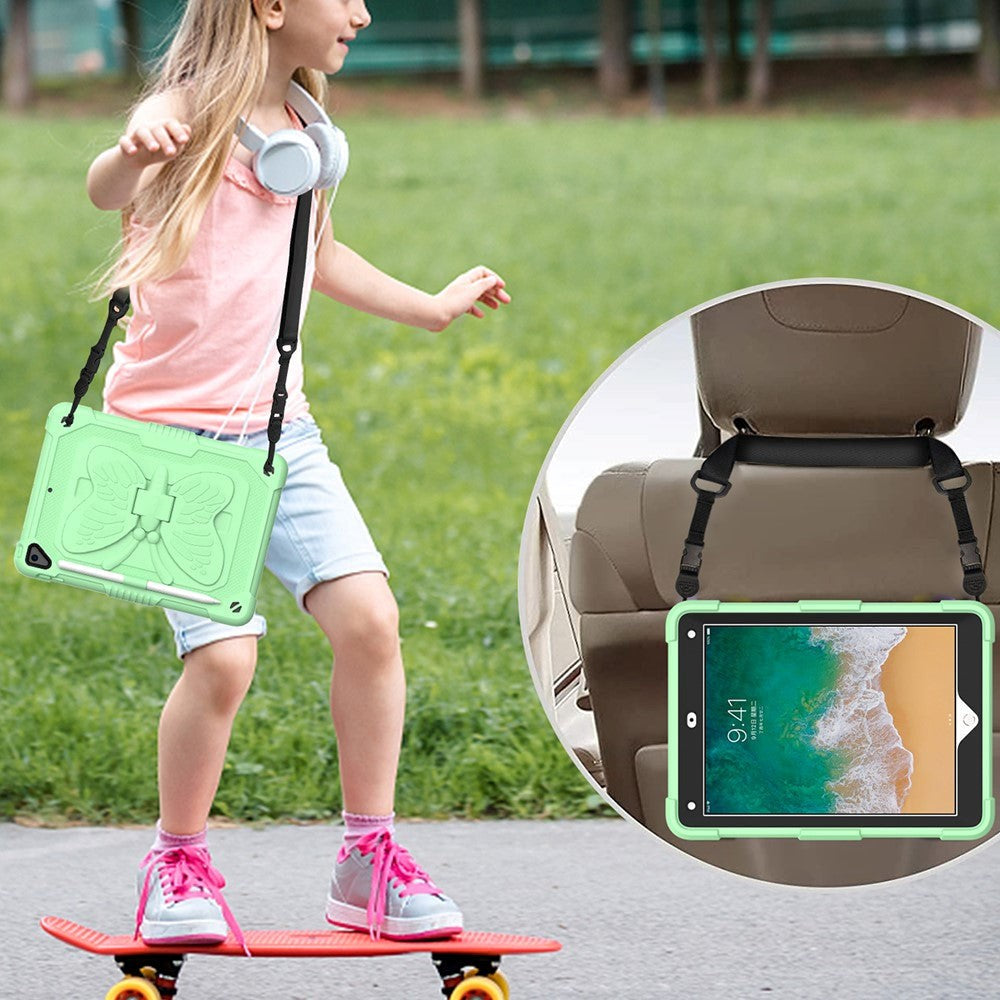 iPad (2018) / iPad (2017) / iPad Air 2 Børne Cover - Butterfly Kickstand Cover - Grøn