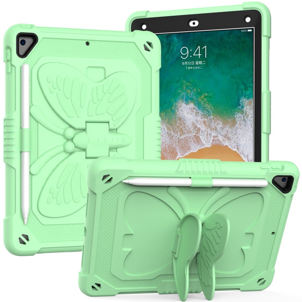 iPad (2018) / iPad (2017) / iPad Air 2 Børne Cover - Butterfly Kickstand Cover - Grøn