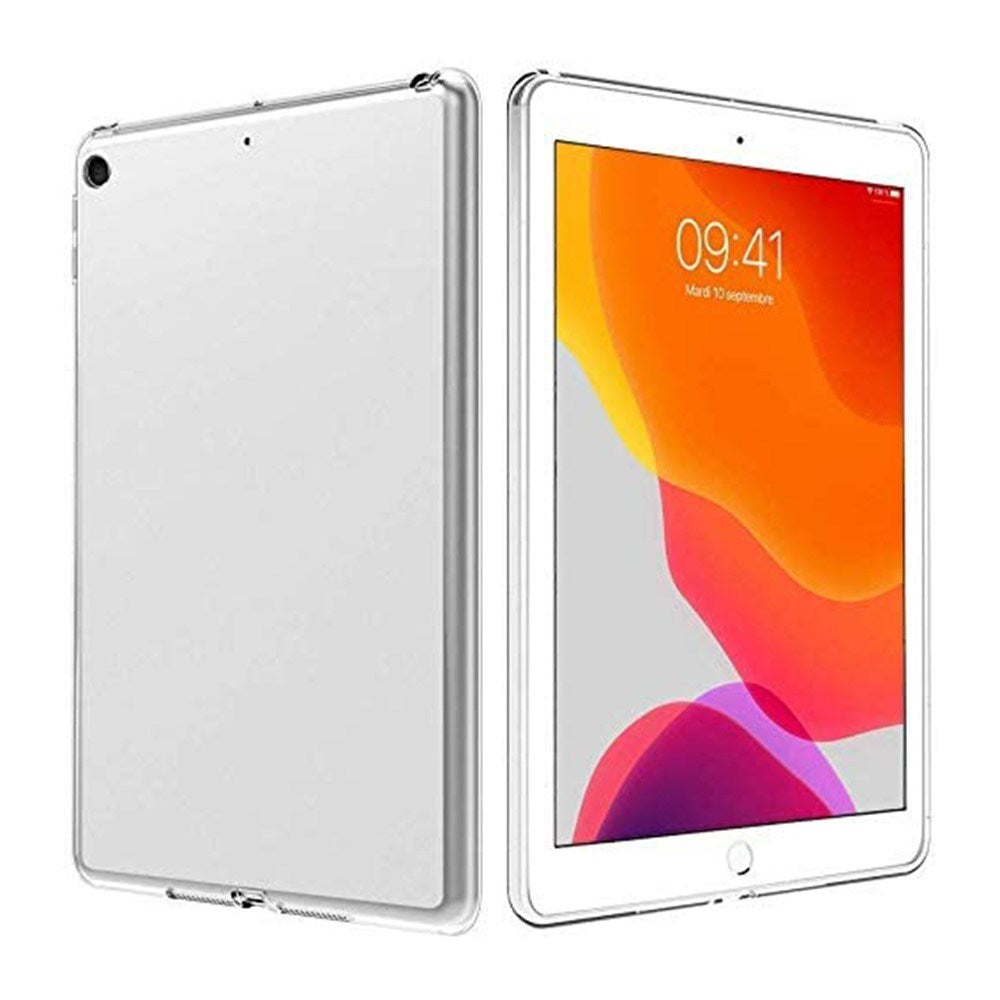 iPad 10.2" (2021 / 2020 / 2019) Fleksibelt TPU Plast Cover m. Skærmbeskyttelse - Gennemsigtig