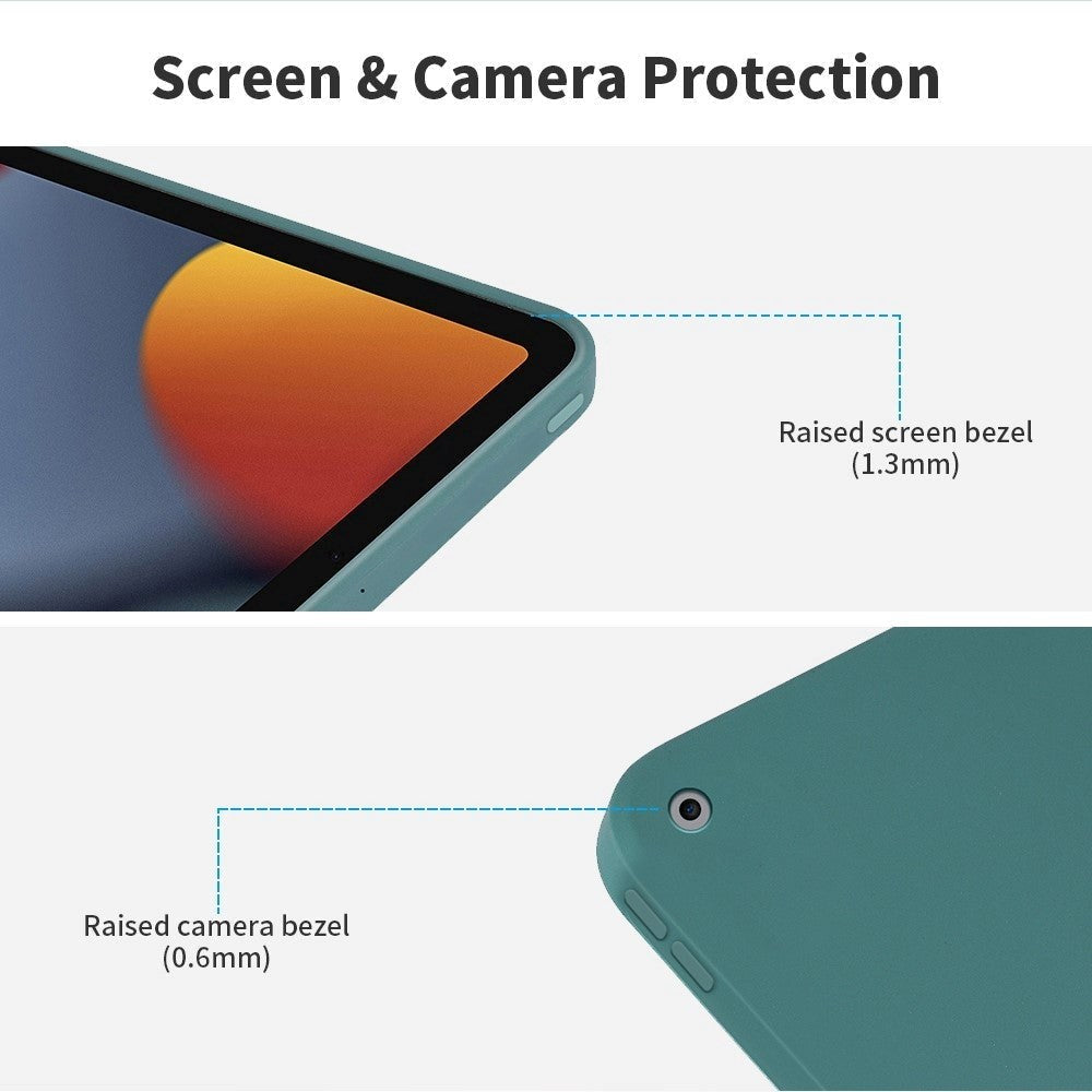 iPad 10.2" (2021 / 2020 / 2019) Liquid Silikone Shockproof Cover - Sort