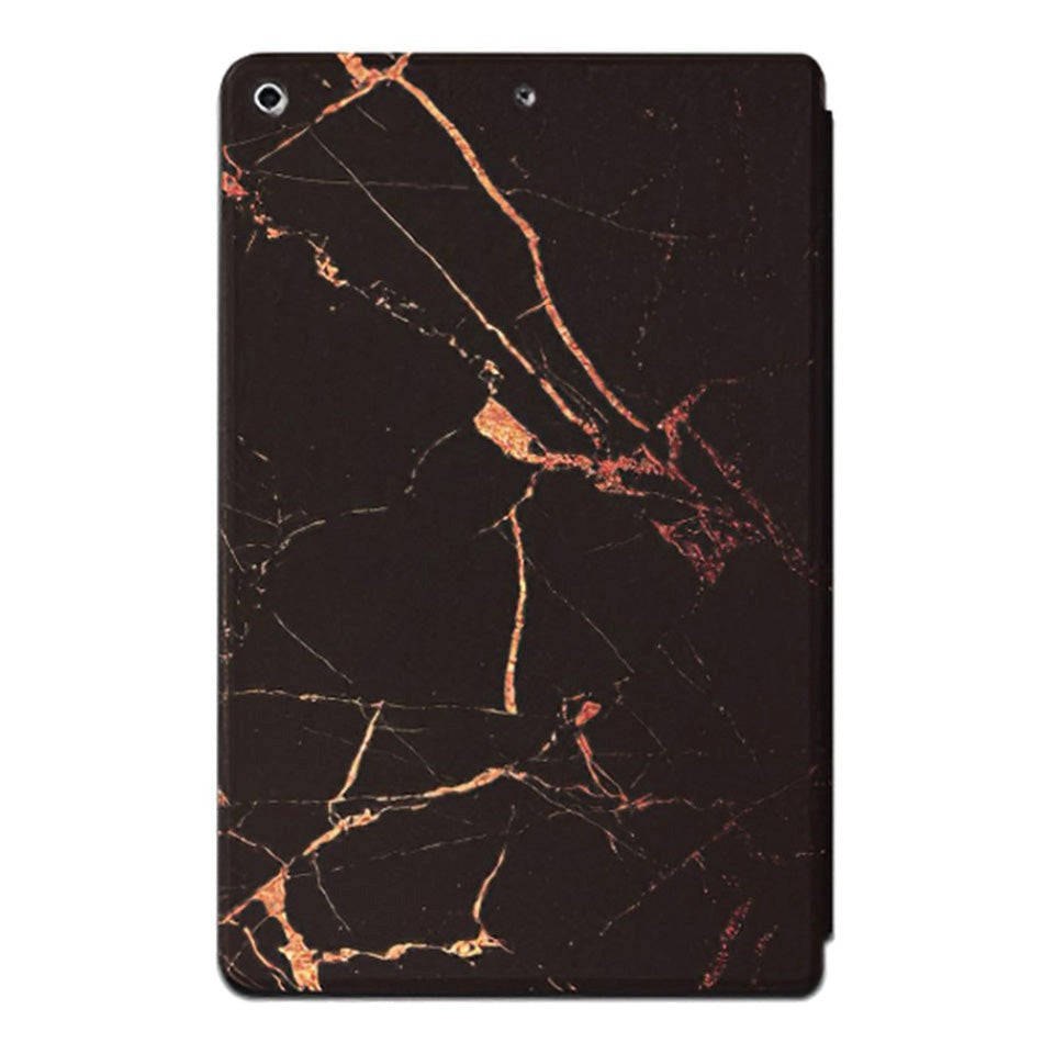 iPad 10.2" (2021 / 2020 / 2019) Tri-Fold Læder Cover - Marmor - Sort