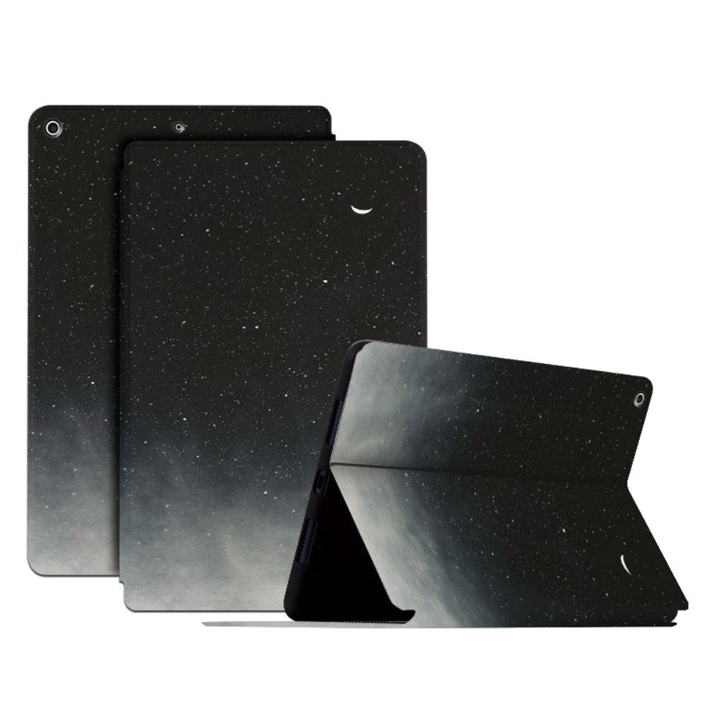 iPad 10.2" (2021 / 2020 / 2019) Tri-Fold Læder Cover m. Ståfunktion - Stjernenat