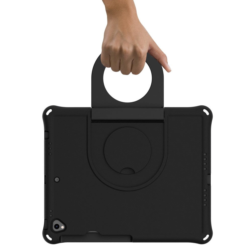 iPad 10.2" (2021 / 2020 / 2019) Børne Cover m. Ring Kickstand - Sort