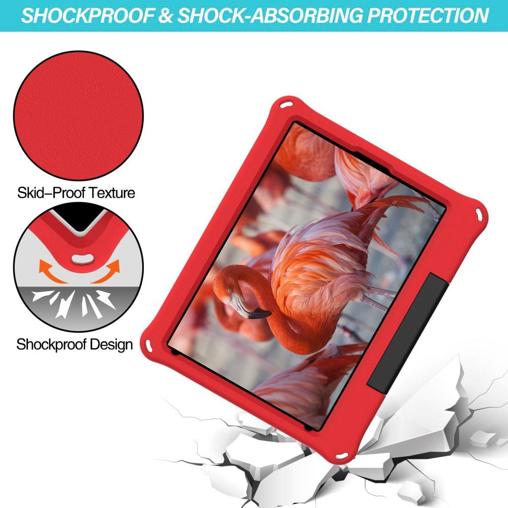iPad 10.2" (2021 / 2020 / 2019) Børne Cover m. Ring Kickstand - Rød