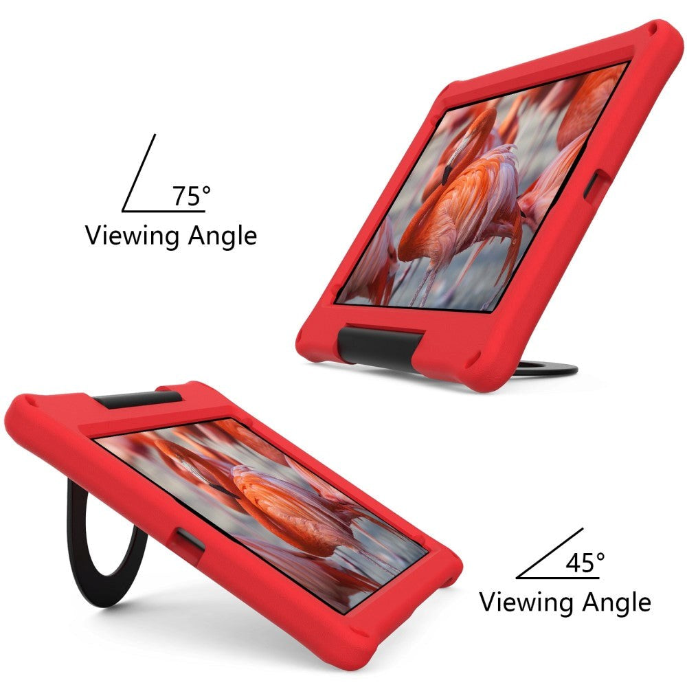 iPad 10.2" (2021 / 2020 / 2019) Børne Cover m. Ring Kickstand - Rød
