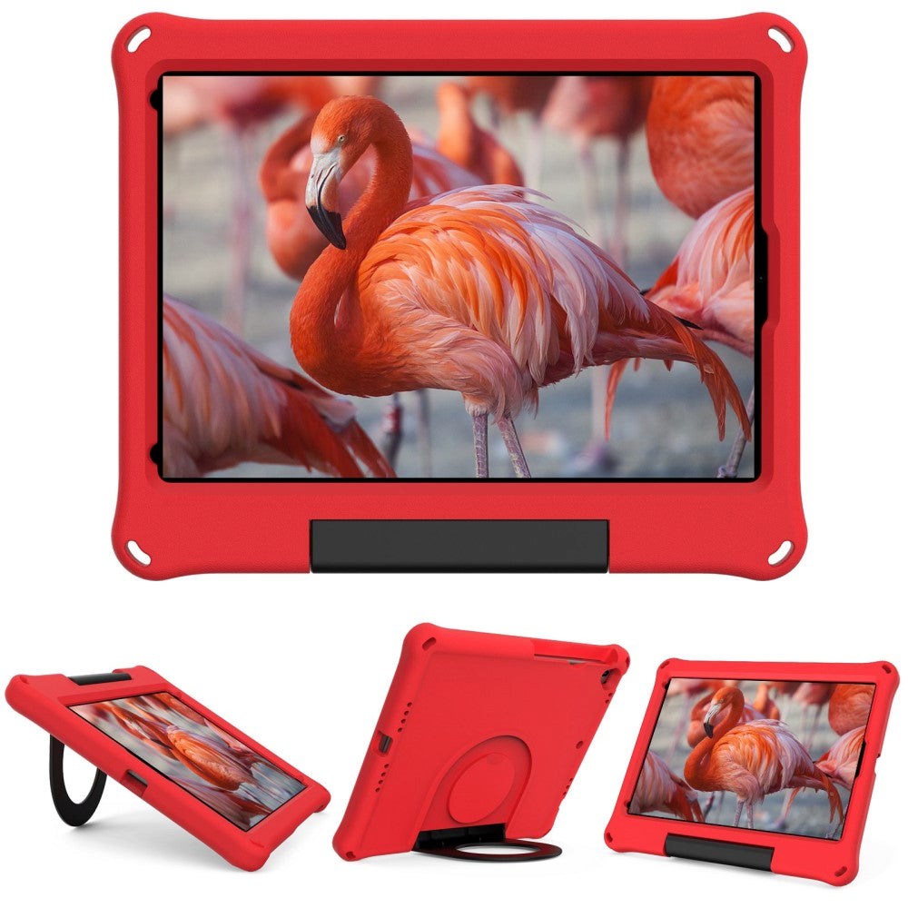 iPad 10.2" (2021 / 2020 / 2019) Børne Cover m. Ring Kickstand - Rød
