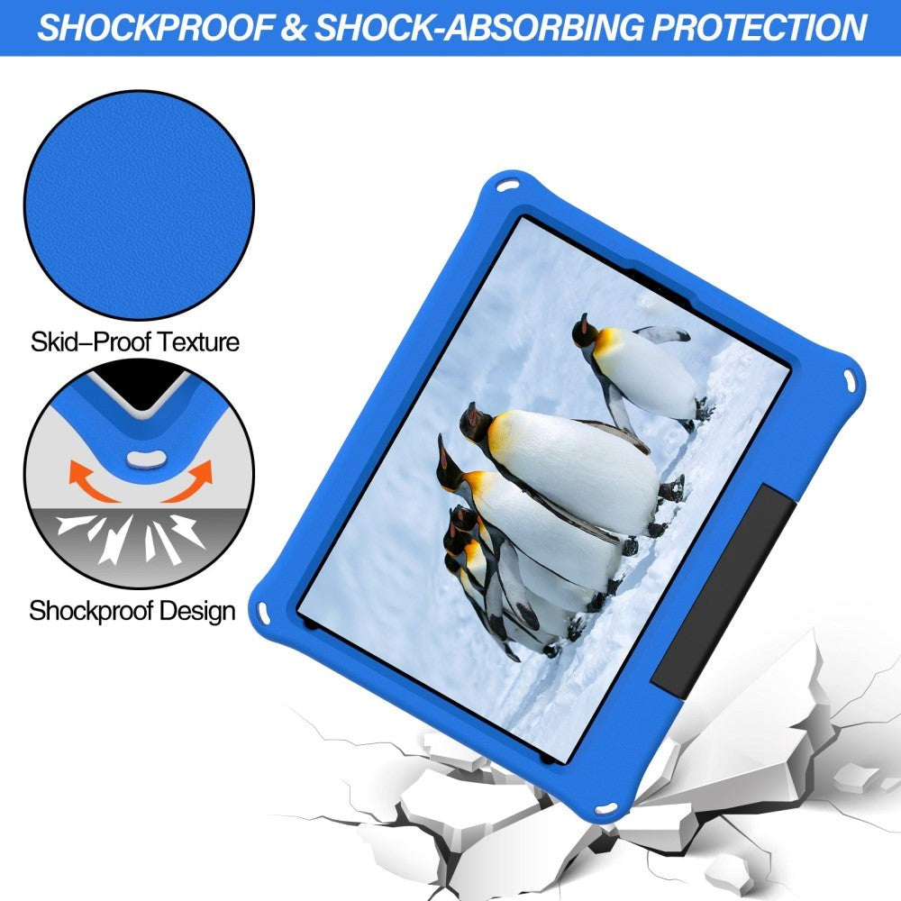 iPad 10.2" (2021 / 2020 / 2019) Børne Cover m. Ring Kickstand - Blå