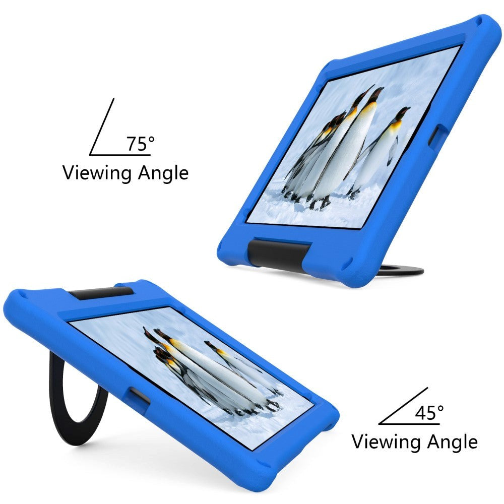 iPad 10.2" (2021 / 2020 / 2019) Børne Cover m. Ring Kickstand - Blå