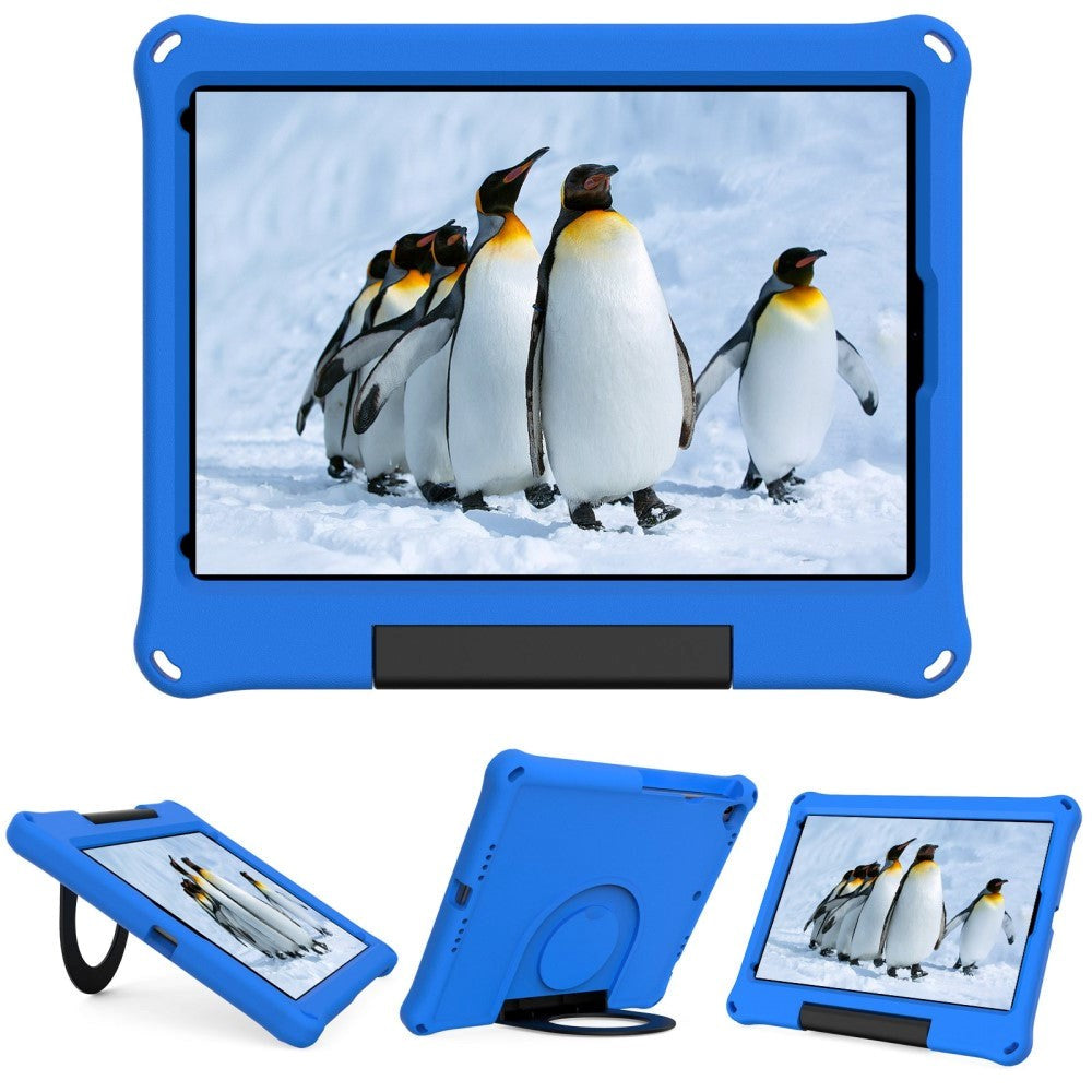 iPad 10.2" (2021 / 2020 / 2019) Børne Cover m. Ring Kickstand - Blå