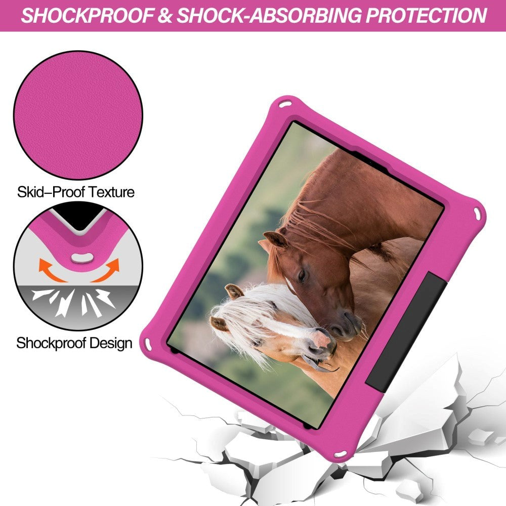iPad 10.2" (2021 / 2020 / 2019) Børne Cover m. Ring Kickstand - Lyserød