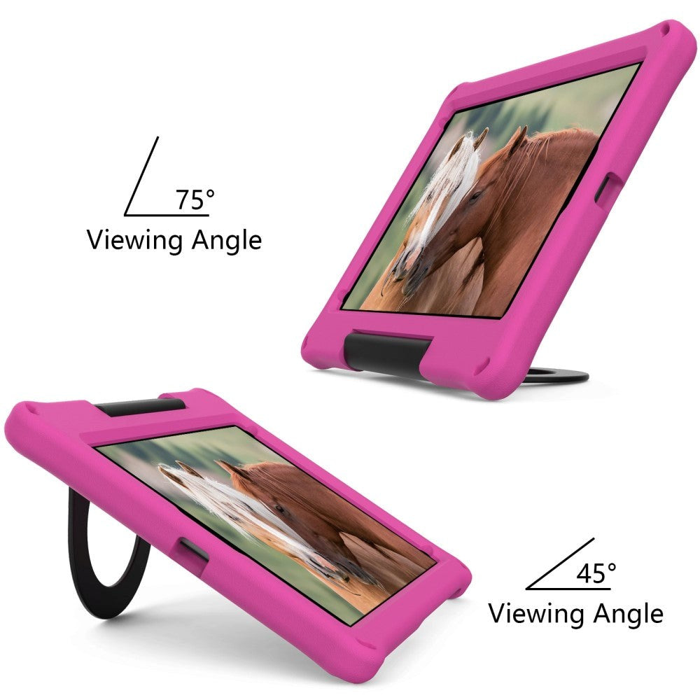 iPad 10.2" (2021 / 2020 / 2019) Børne Cover m. Ring Kickstand - Lyserød