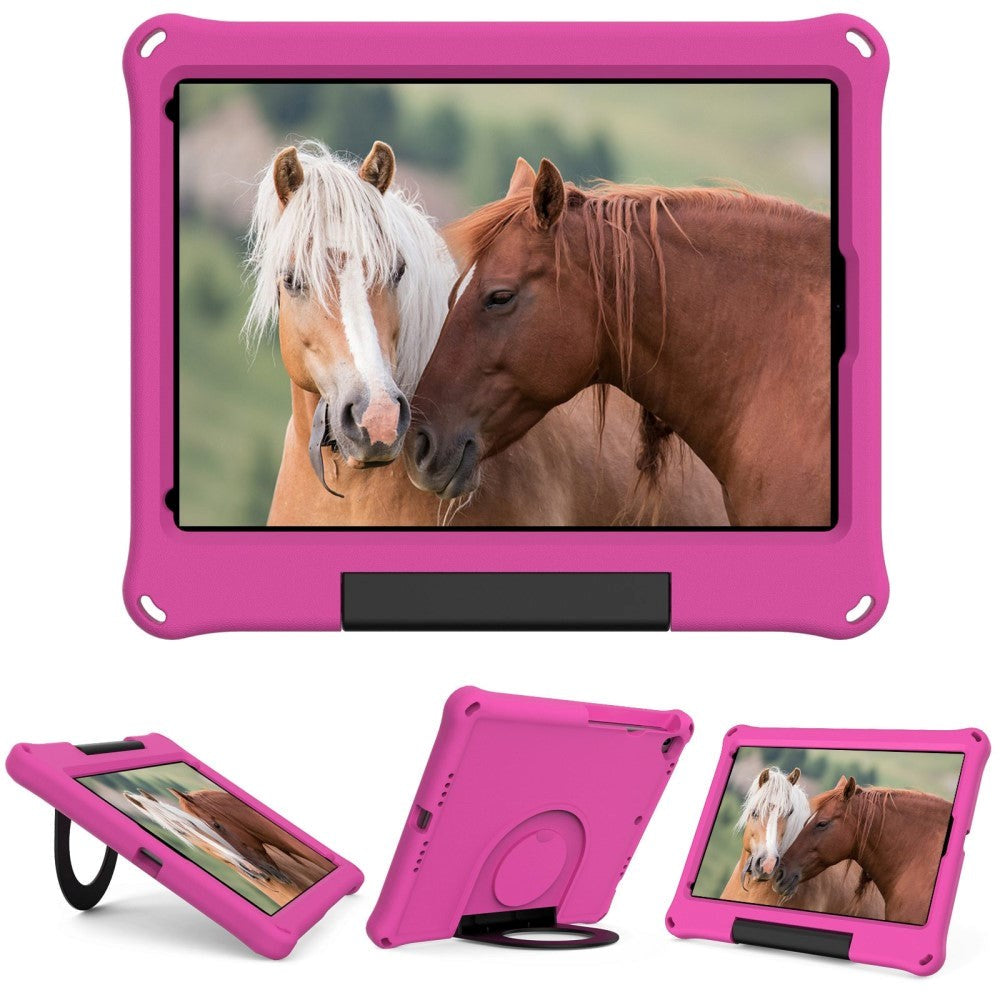 iPad 10.2" (2021 / 2020 / 2019) Børne Cover m. Ring Kickstand - Lyserød