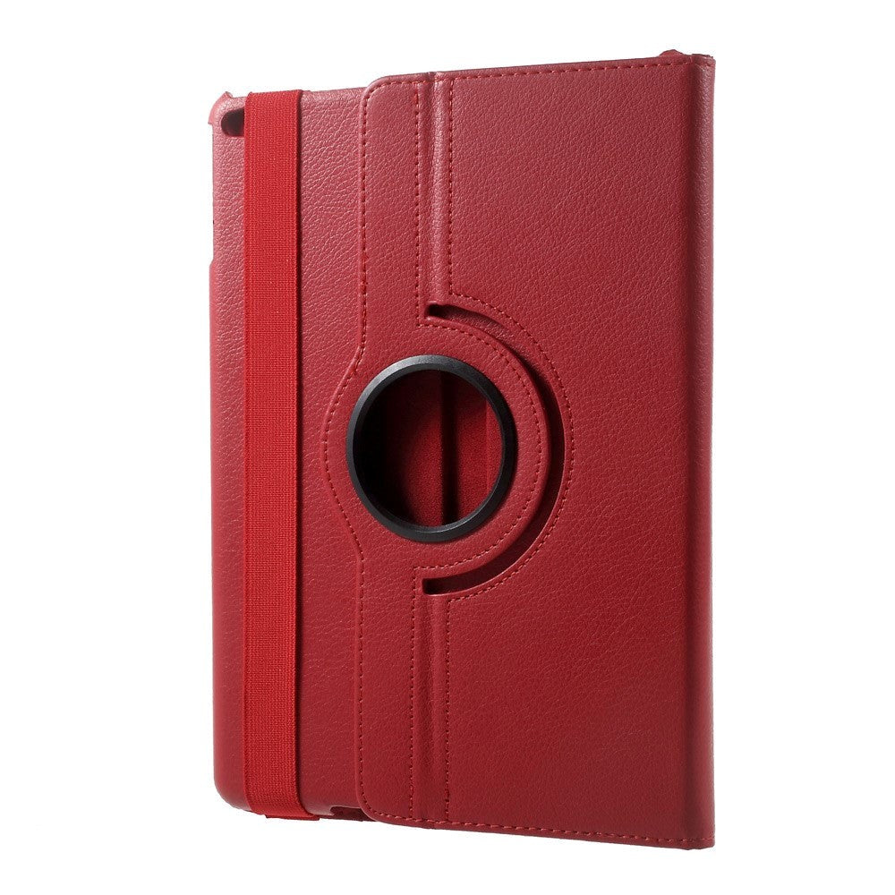 iPad 9.7 (2018-2017) / iPad Air / iPad Air 2 Litchi Læder Cover m. 360 Graders Ståfunktion - Rød