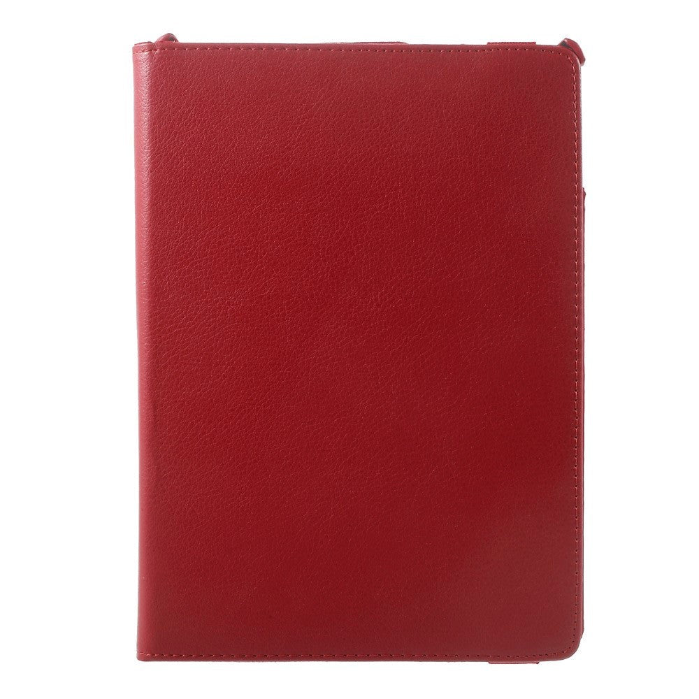 iPad 9.7 (2018-2017) / iPad Air / iPad Air 2 Litchi Læder Cover m. 360 Graders Ståfunktion - Rød