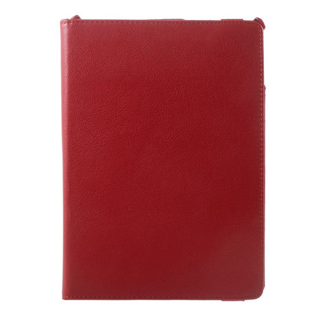 iPad 9.7 (2018-2017) / iPad Air / iPad Air 2 Litchi Læder Cover m. 360 Graders Ståfunktion - Rød