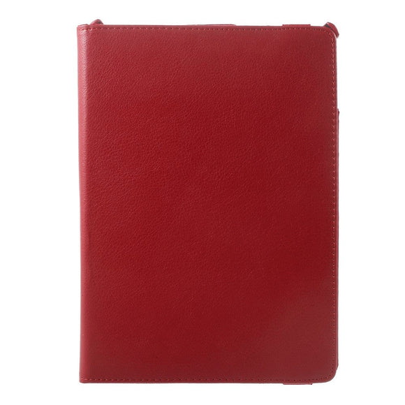 iPad 9.7 (2018-2017) / iPad Air / iPad Air 2 Litchi Læder Cover m. 360 Graders Ståfunktion - Rød