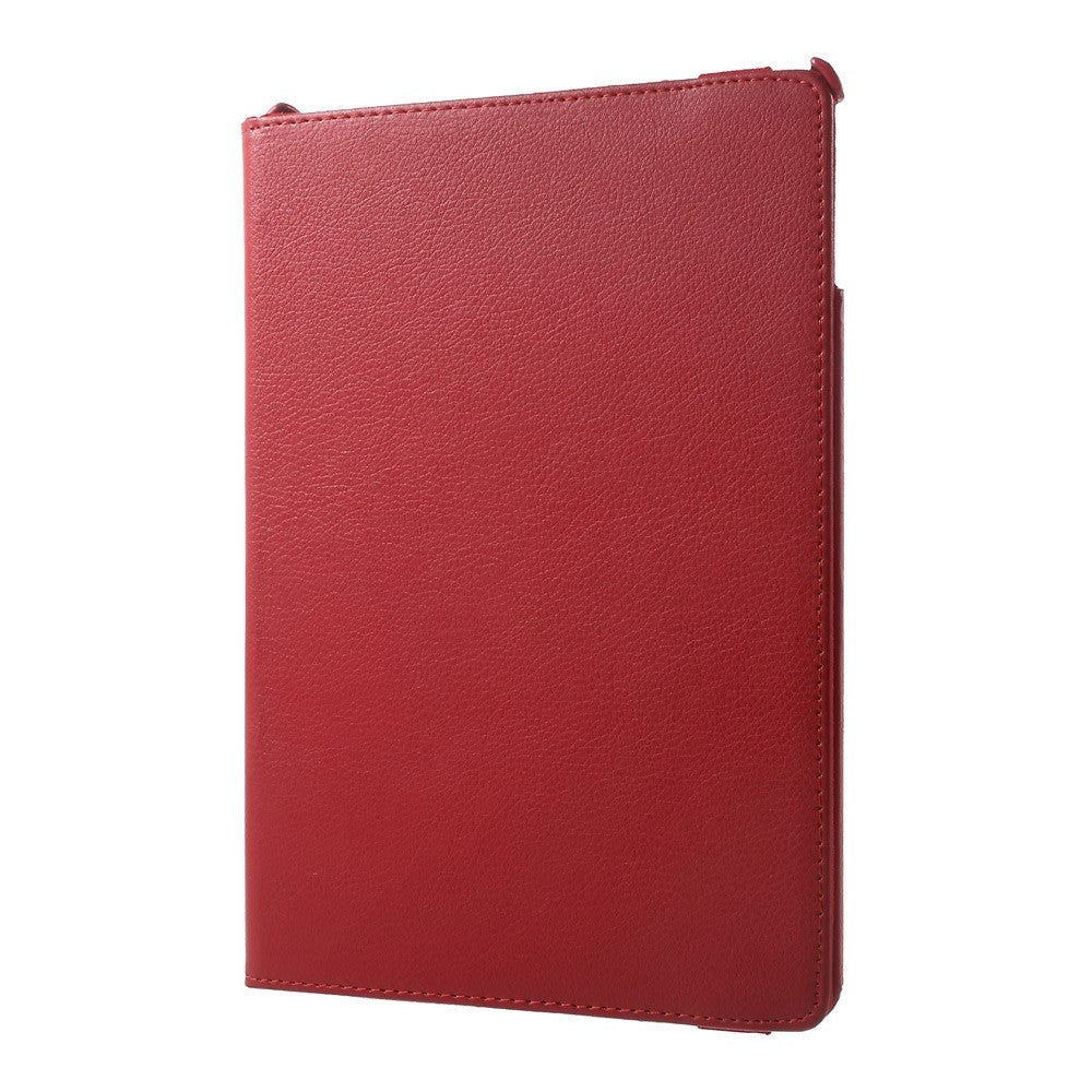 iPad 9.7 (2018-2017) / iPad Air / iPad Air 2 Litchi Læder Cover m. 360 Graders Ståfunktion - Rød