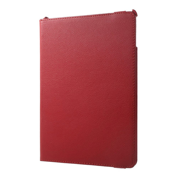 iPad 9.7 (2018-2017) / iPad Air / iPad Air 2 Litchi Læder Cover m. 360 Graders Ståfunktion - Rød