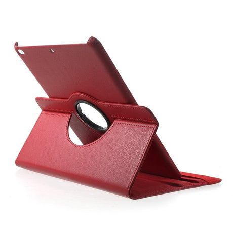 iPad 9.7 (2018-2017) / iPad Air / iPad Air 2 Litchi Læder Cover m. 360 Graders Ståfunktion - Rød