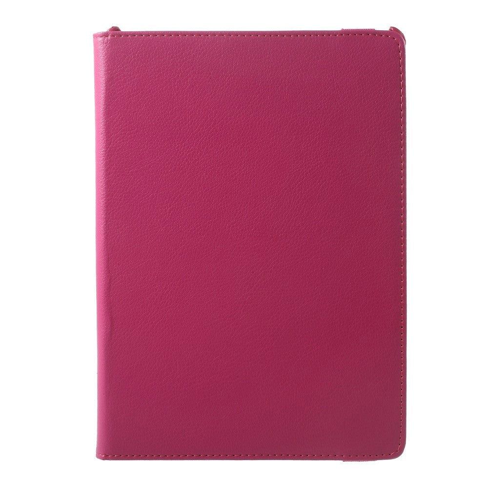 iPad 9.7 (2018-2017) / iPad Air / iPad Air 2 Litchi Læder Cover m. 360 Graders Ståfunktion - Pink