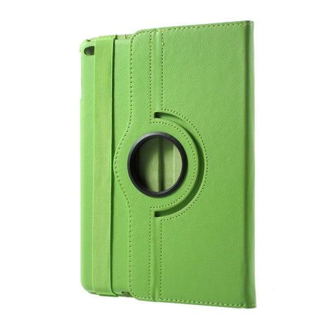iPad 9.7 (2018-2017) / iPad Air / iPad Air 2 Litchi Læder Cover m. 360 Graders Ståfunktion - Grøn