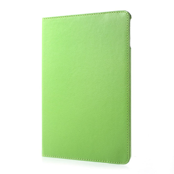 iPad 9.7 (2018-2017) / iPad Air / iPad Air 2 Litchi Læder Cover m. 360 Graders Ståfunktion - Grøn