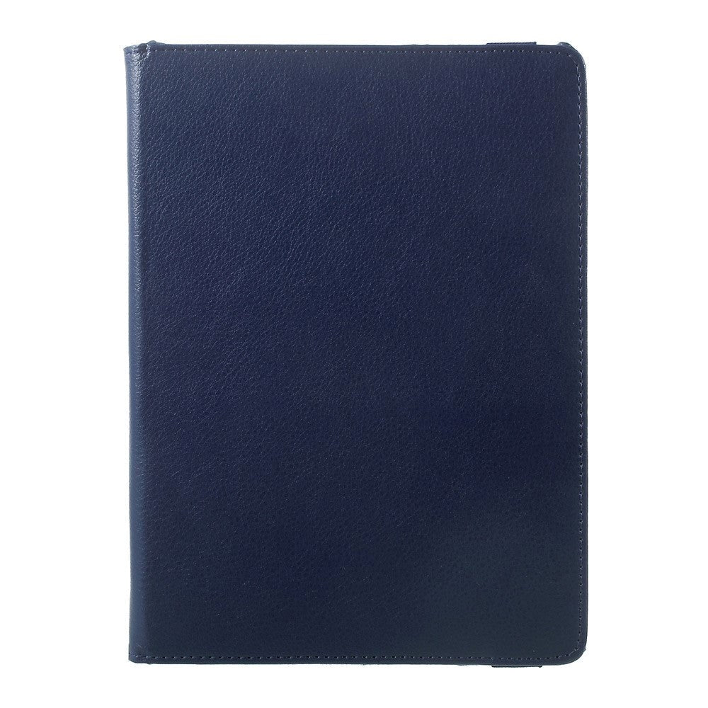 iPad 9.7 (2018-2017) / iPad Air / iPad Air 2 Litchi Læder Cover m. 360 Graders Ståfunktion - Blå