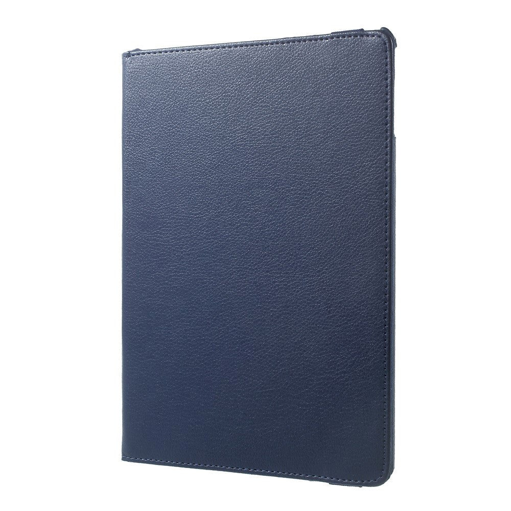 iPad 9.7 (2018-2017) / iPad Air / iPad Air 2 Litchi Læder Cover m. 360 Graders Ståfunktion - Blå